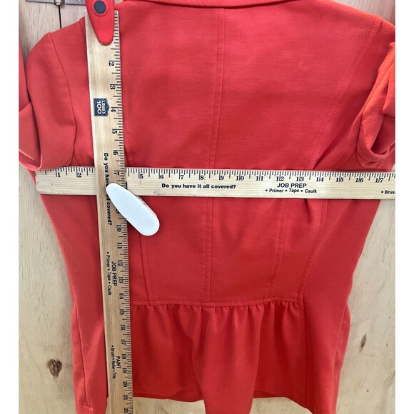 Linea by Louis Dell'Olio Women Blazer Jacket Size Small Orange Red Office Gold - Picture 9 of 9